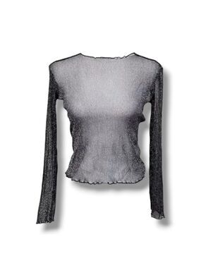 SEEK The Label Sheer Sparkly Black Top